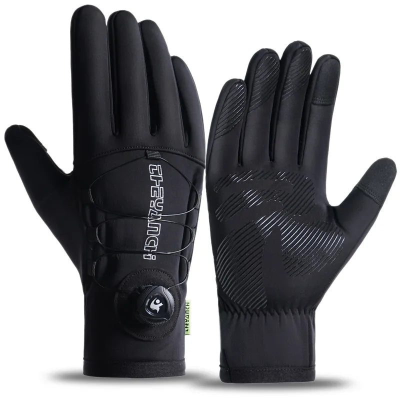 Cycling gloves winter Q9063 Waterproof warm velvet touch screen windproof motorcycle fitness outdoor sports gloves