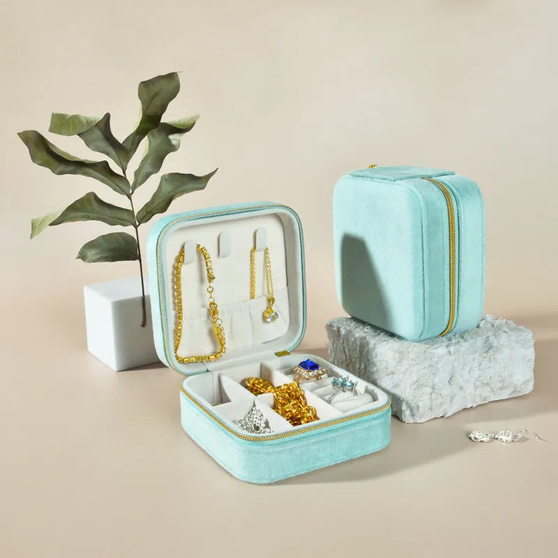 1 Piece Flannel Elegant Simple Style Home Daily Solid Color Jewelry Boxes
