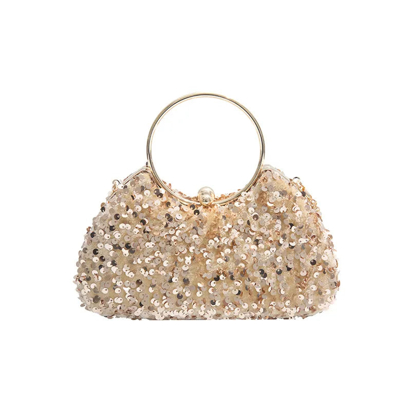 Style One Gold Style One Color Style 1 green Sequin Geometric Sequins Oval Shell Evening Bags