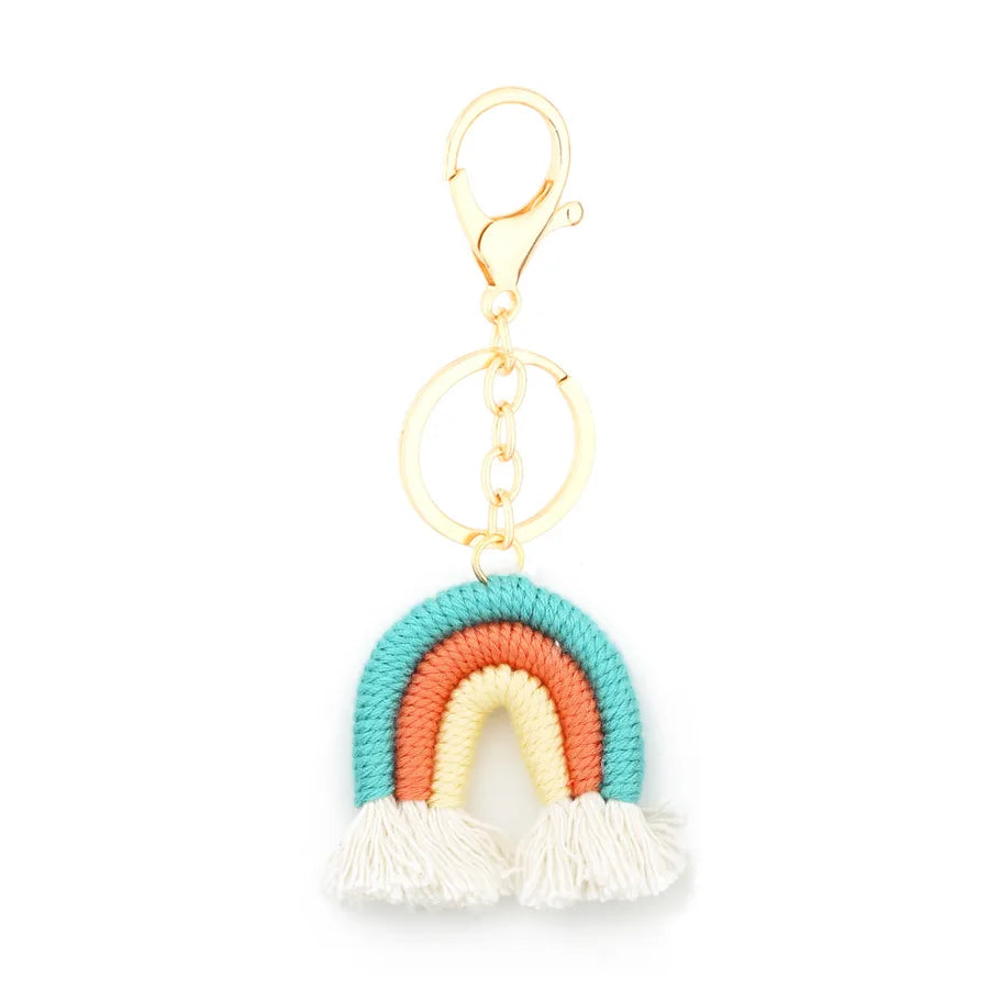 Casual Cute Rainbow Alloy Bag Pendant Keychain