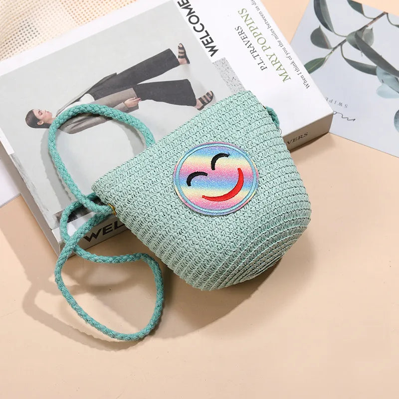 Beach Island Straw Bag Woven Bag Women's  New Seaside Bohemian Straw Bag Crossbody Small Bag Cute