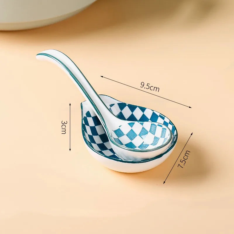 Casual Classical Lattice Flower ceramics Tableware 1 Piece 1 Set
