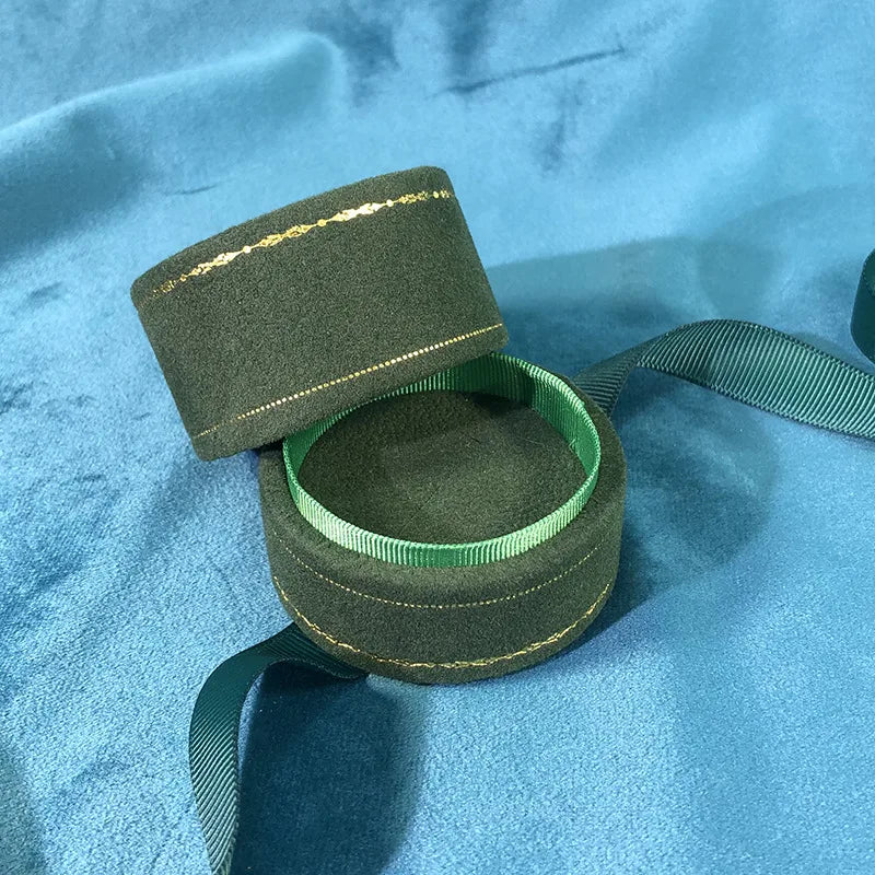 Sweet Simple Style Solid Color Bow Knot Flannel Jewelry Boxes