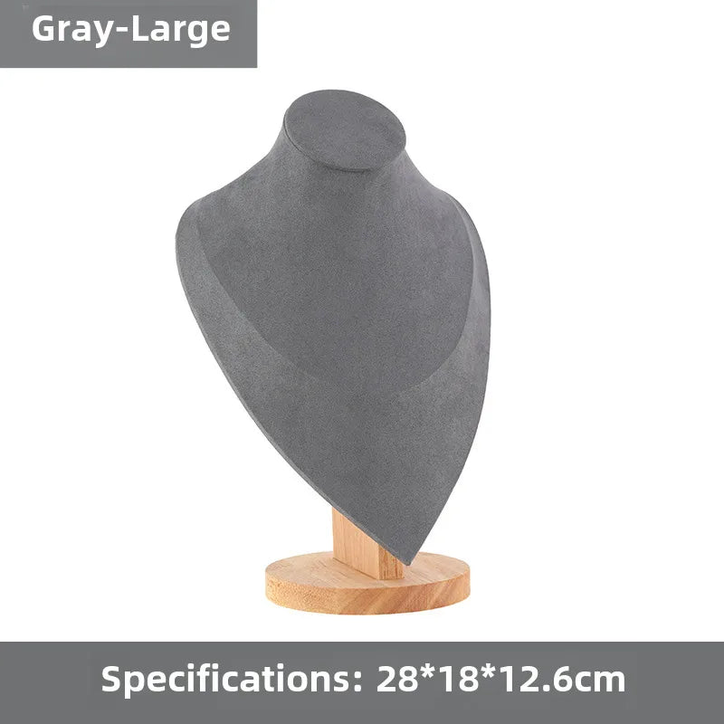 High-grade jewelry bracelet jewelry jewelry props flannel wood stitching one pendant necklace display rack wholesale
