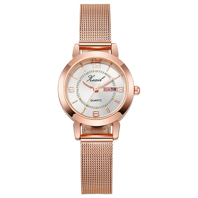 casual solid color horseshoe buckle quartz women's watches