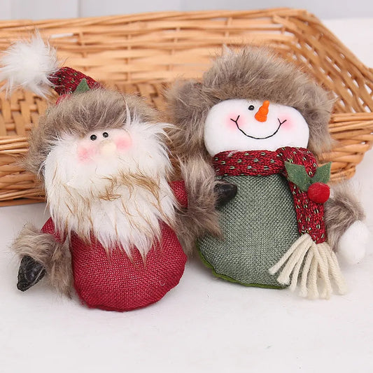 Christmas Cartoon Style Cute Santa Claus Indoor Family Gathering Festival Hanging Ornaments