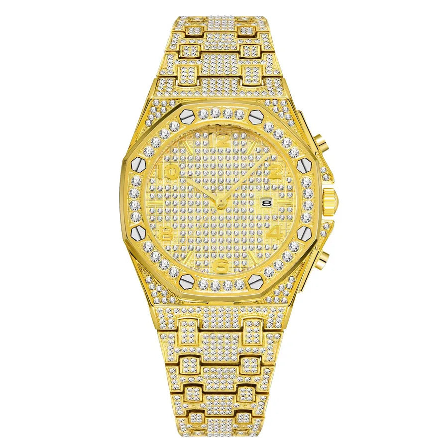Fashion Geometric Butterfly Double Snap Quartz Men's Watches