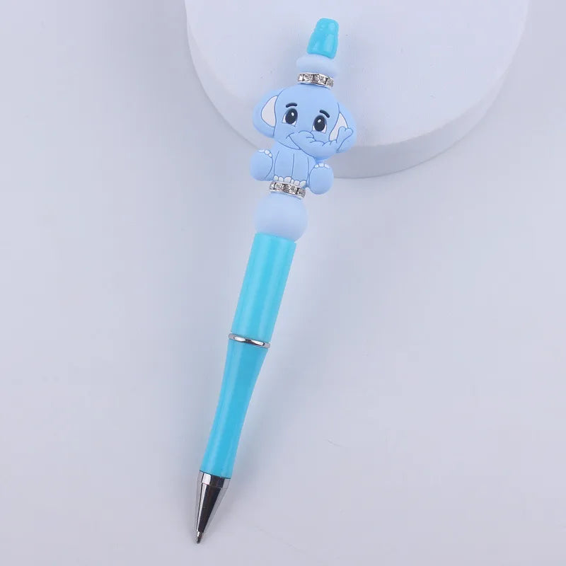 creative cartoon animal silicone bead color ballpoint pen