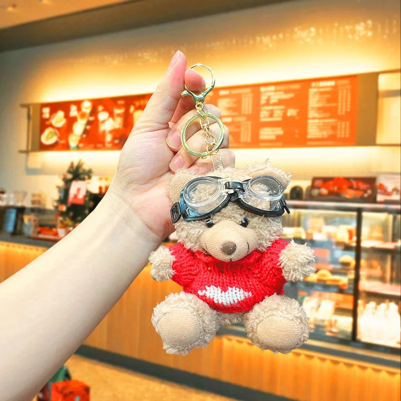 Cartoon Style Bear Polyester Women's Keychain