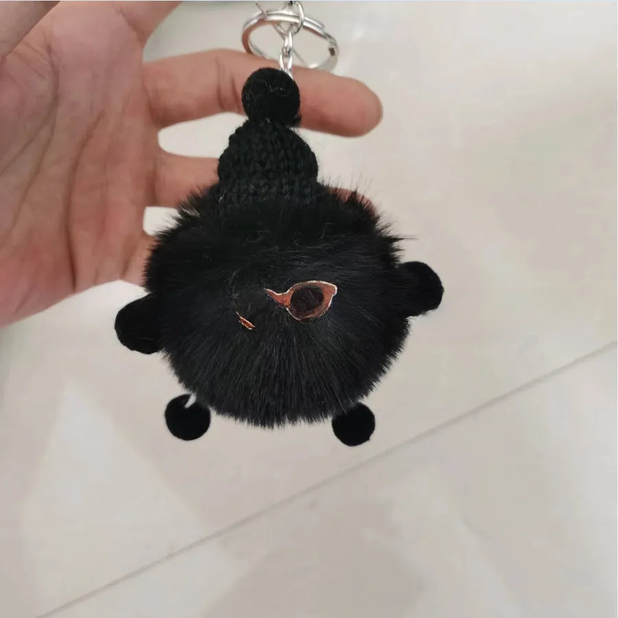 Plush elf spot imitation Rex rabbit fur elf bag pendant plush hook key chain Rex rabbit fur pendant New
