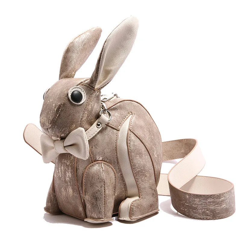 Cute Rabbit Shaped Cartoon Shoulder Bag Versatile Crossbody Bag For Girls Fashionable And Quirky Handbag In New Style