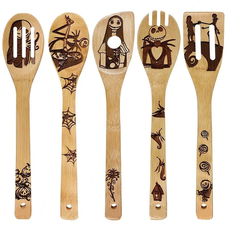 Simple Style Animal Letter Bamboo Shovel kit 5 Pieces Set