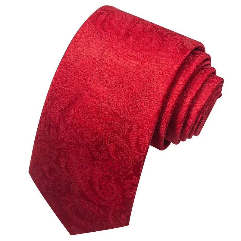 business formal solid color cashew nuts flower polyester yarn men's tie