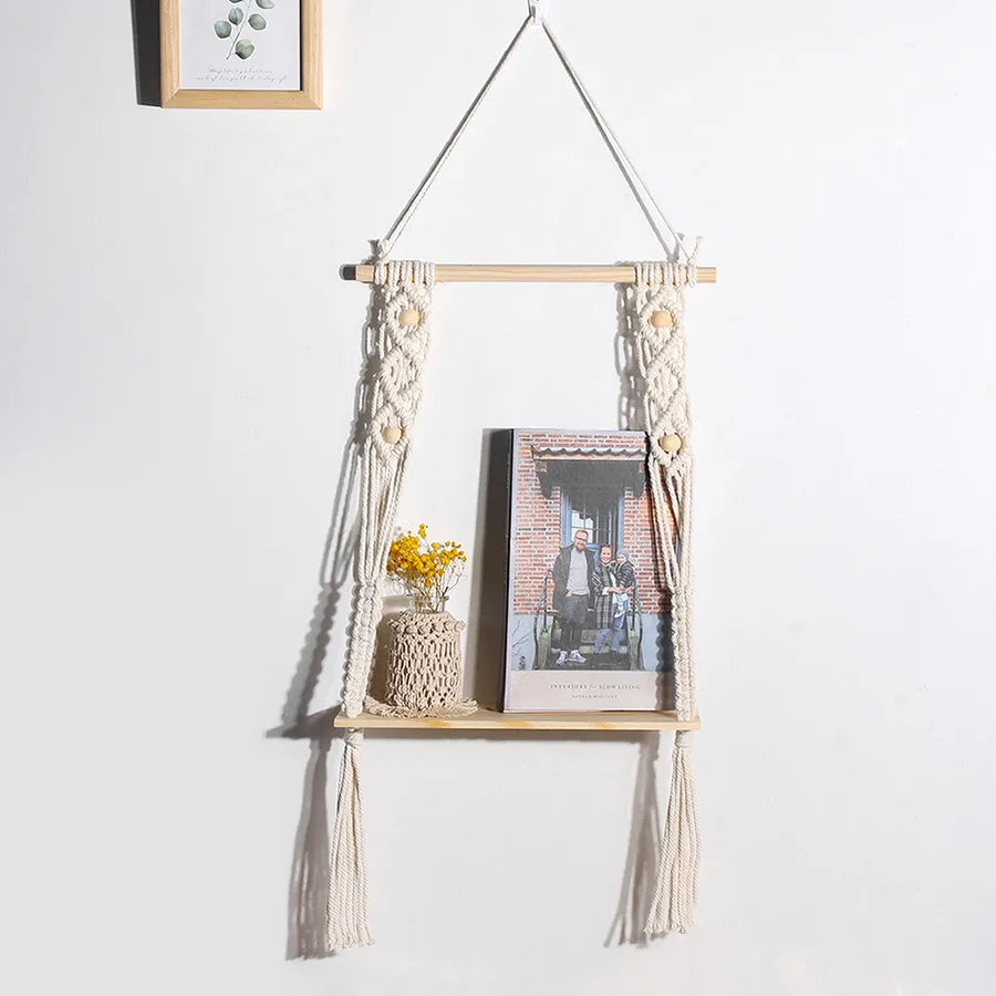 pastoral solid color wood pendant