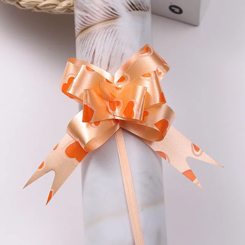 Free Shipping 15# Trumpeter Flower Christmas Holiday Decoration Gift Packaging PP Plastic Flower Bow Ribbon