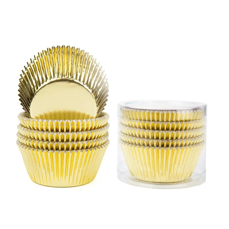 Simple Style Solid Color Composite Aluminum Foil Bakeware cake cups