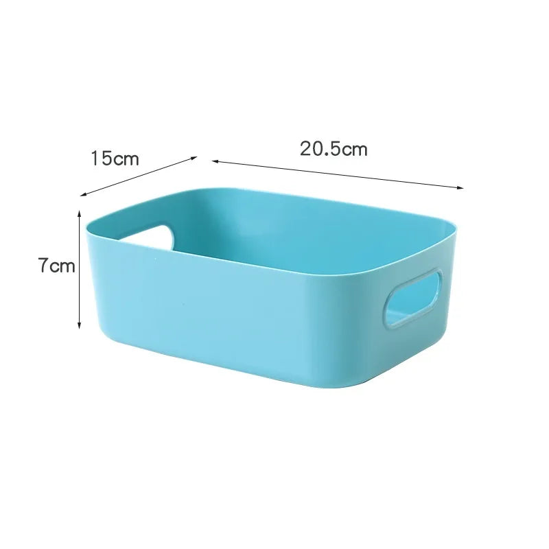 Simple Style Color Block Solid Color Plastic Storage Basket