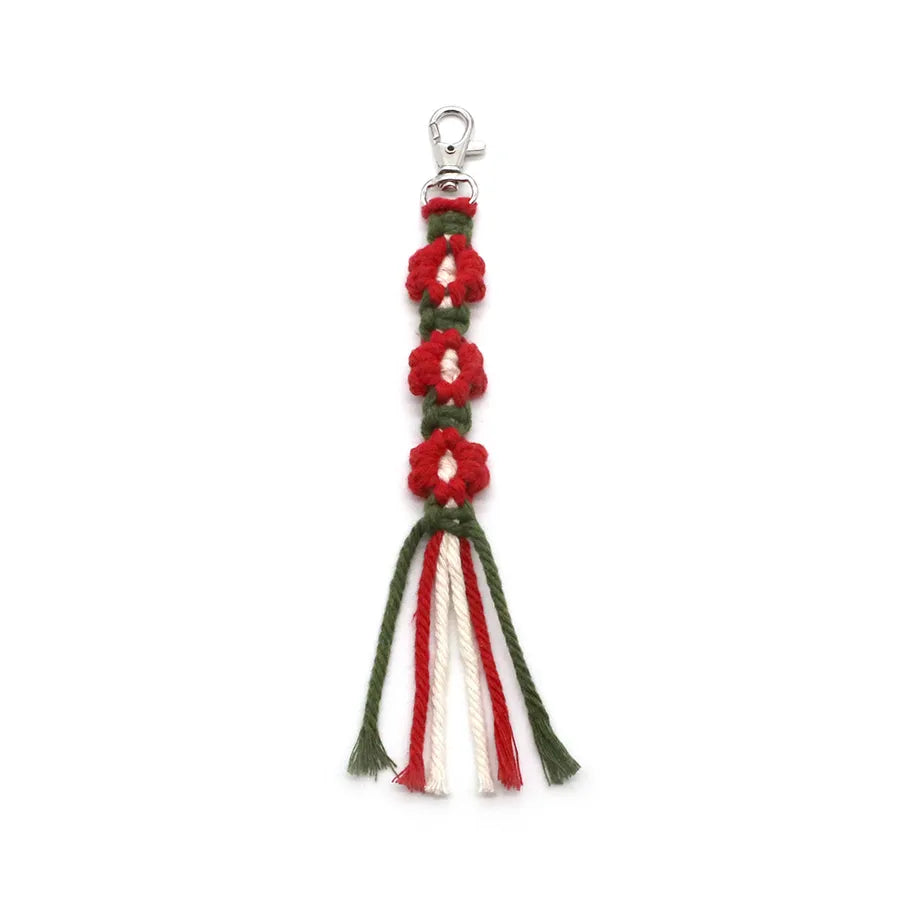 nordic style flower metal knitting bag pendant keychain 1 piece