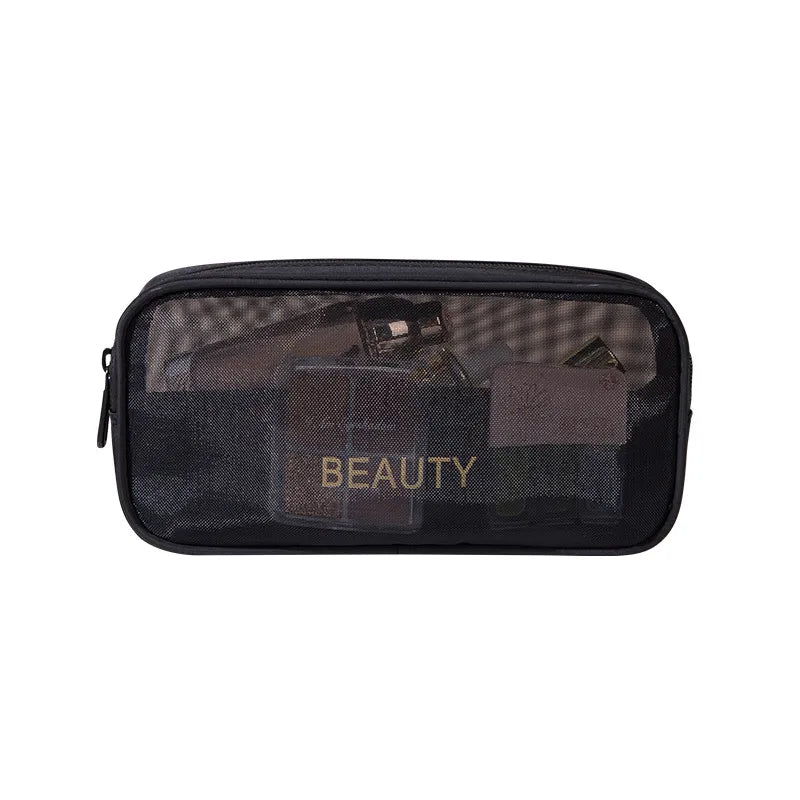 grid visual large multi-functional travel cosmetic storage bag