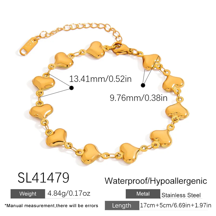 Luxurious Romantic Cross Infinity Star 304 Stainless Steel 18K Gold Plated Bracelets In Bulk