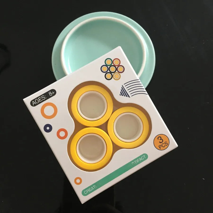Spot wholesale fingertip gyro finger magnetic ring decompression toy magnetic ring gyro fingertip decompression magnetic
