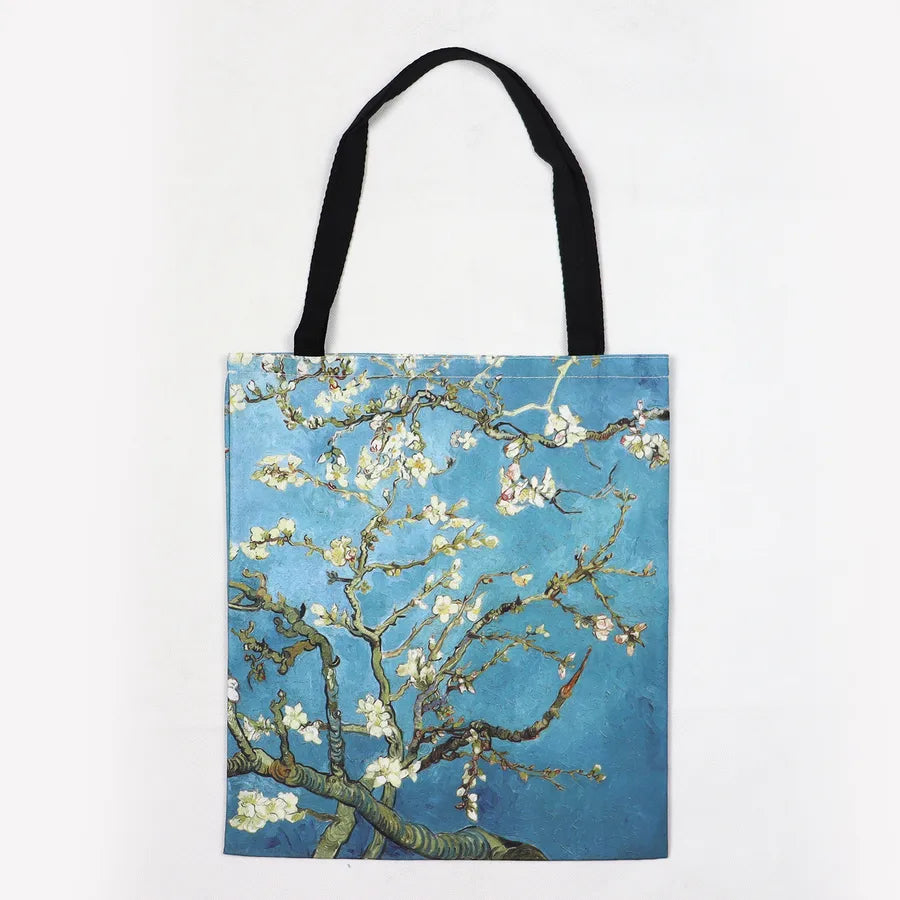 women's fashion color block canvas shopping bags