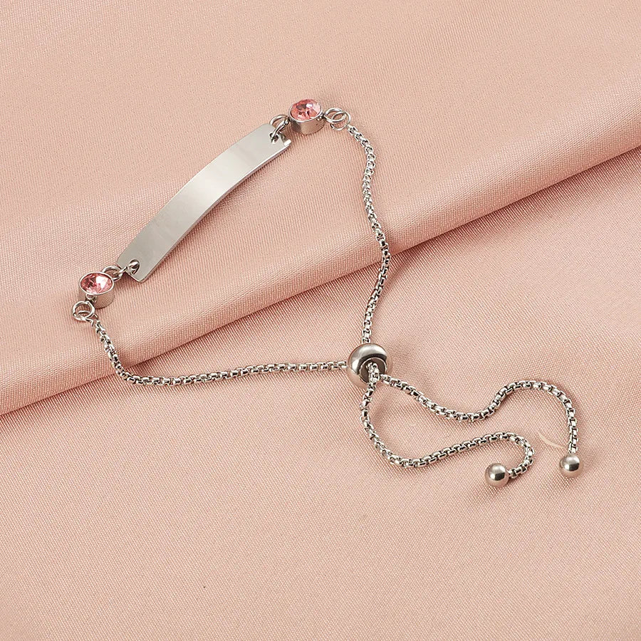 IG Style Simple Style Geometric 304 Stainless Steel Belcher Chain ID Bracelet In Bulk