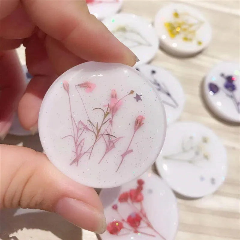 glue flash powder dried flower airbag mobile phone folding bracket