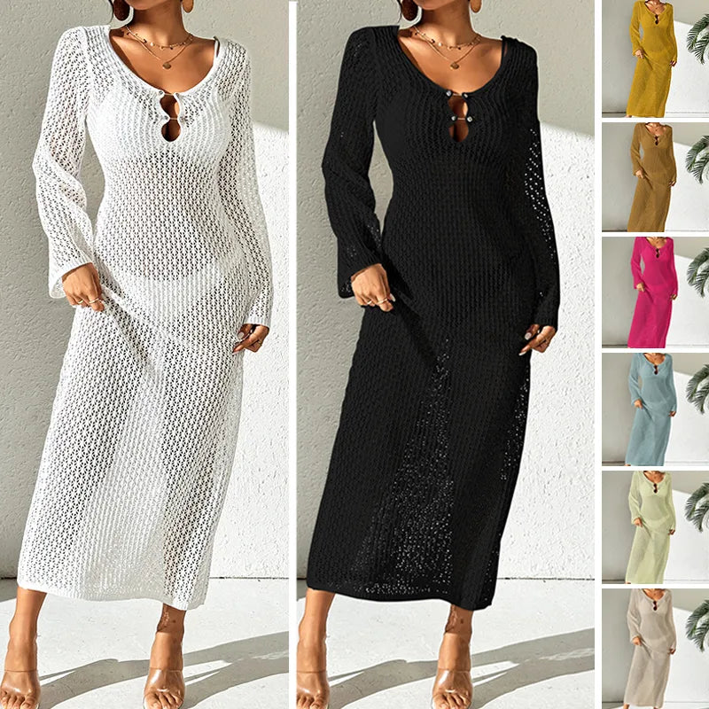 Women's Solid Color Sexy Cover Ups