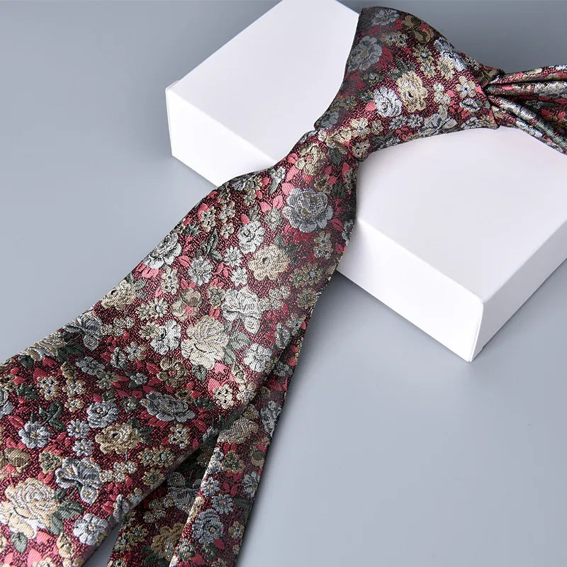 business animal flower polyester yarn men's tie