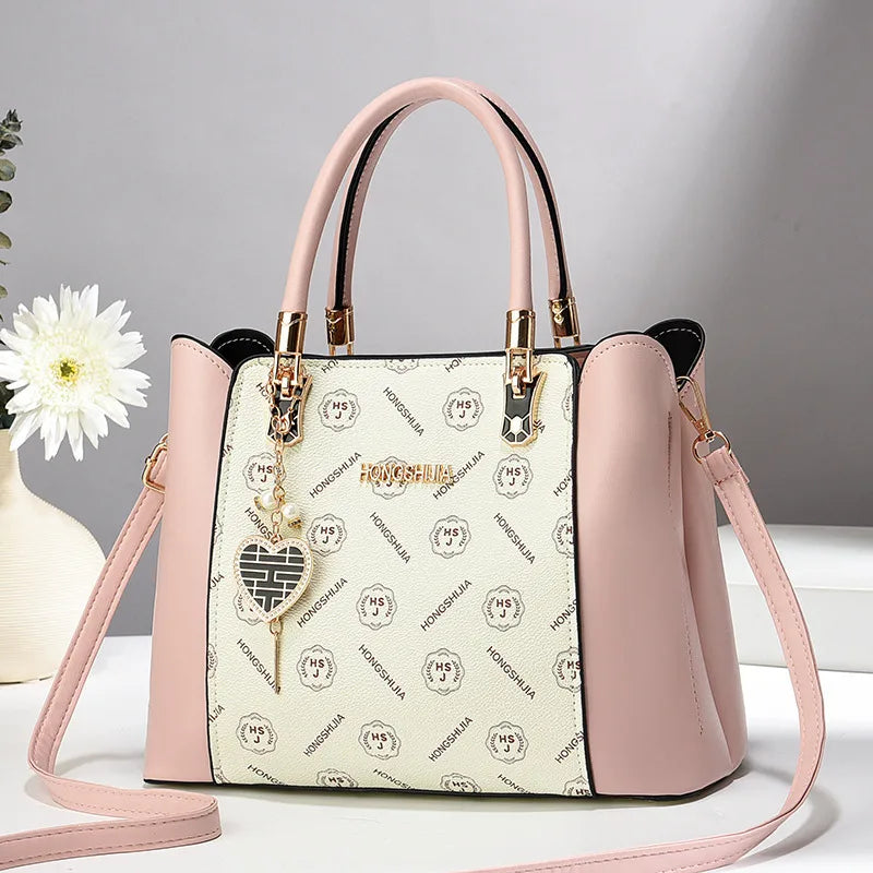 Women's Pu Leather Vocabulary Words/Name Streetwear Square Zipper Shoulder Bag Handbag