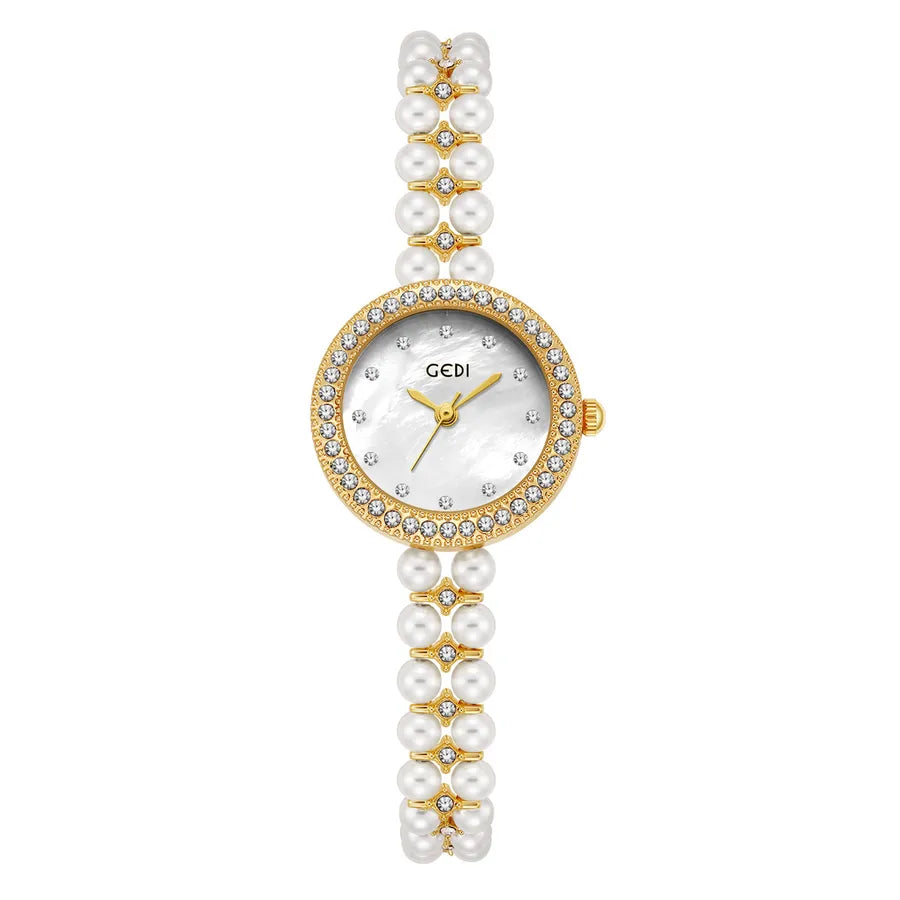 Goldie Light Luxury Diamond-encrusted Fritillaria Women's Watch Niche Chinese High-end Feeling Beads Wrist Watch Women's Bracelet Quartz Watch
