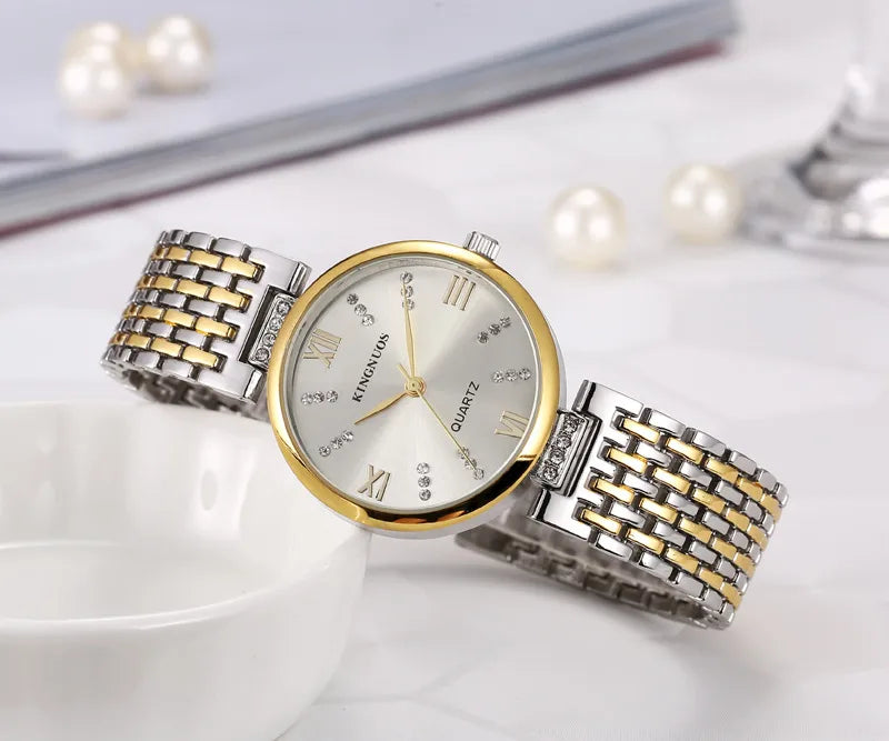 casual solid color jewelry buckle quartz women's watches