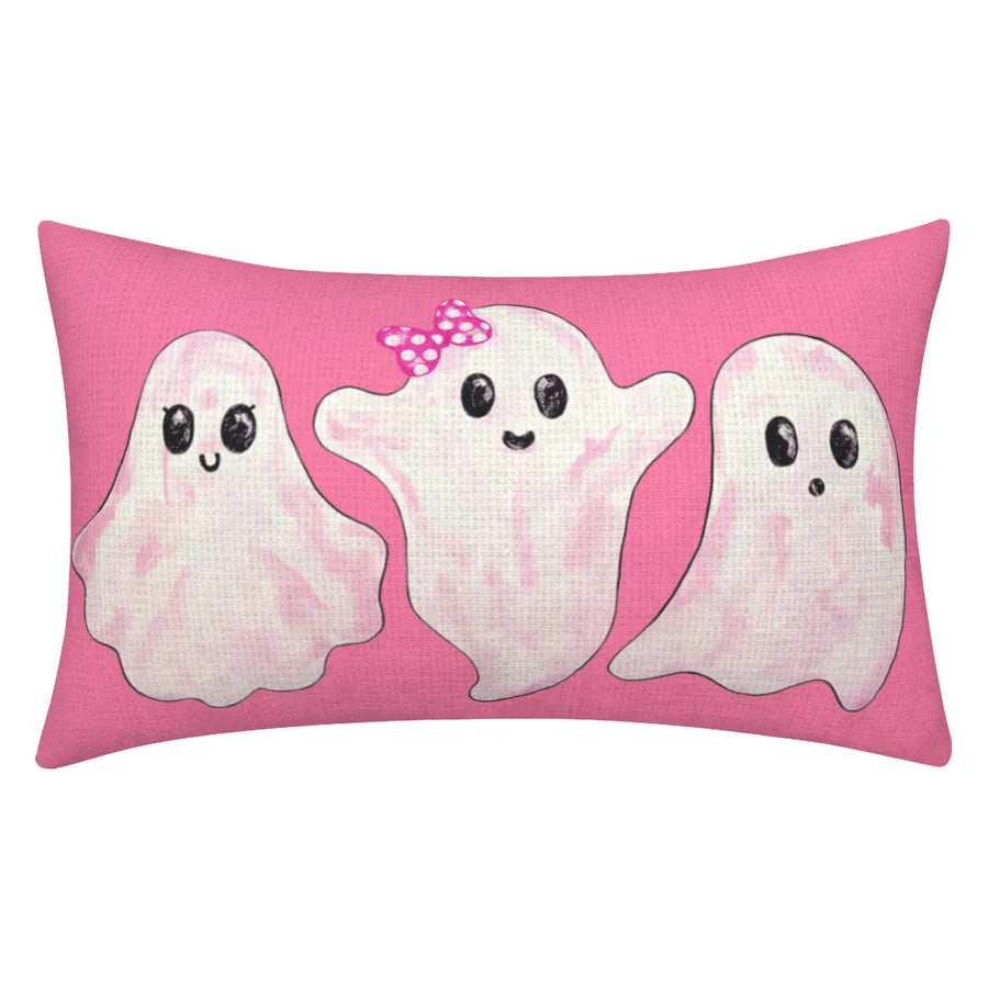 Halloween Cute Funny letter Ghost Polyester Pillow Cases Couch & Sofa Decor
