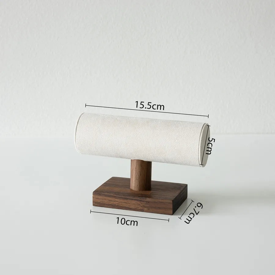 Retro Walnut Color Jewelry Display Stand Ring Earring Necklace Stall Jewelry Accessories Display Plate Shop Counter Top