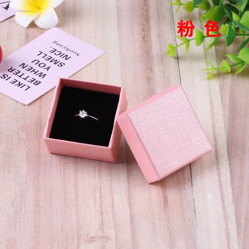 fashion solid color paper jewelry boxes 1 piece