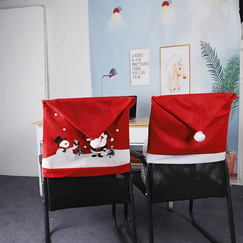Christmas Cute Santa Claus Party Chair Cover