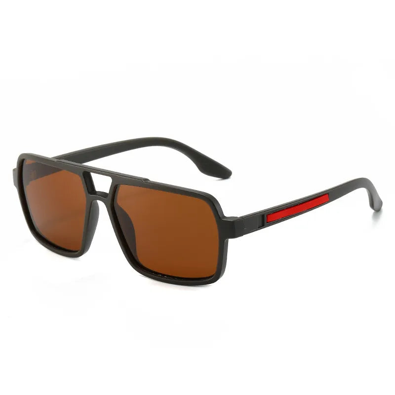 elegant basic solid color tac square full frame men's sunglasses