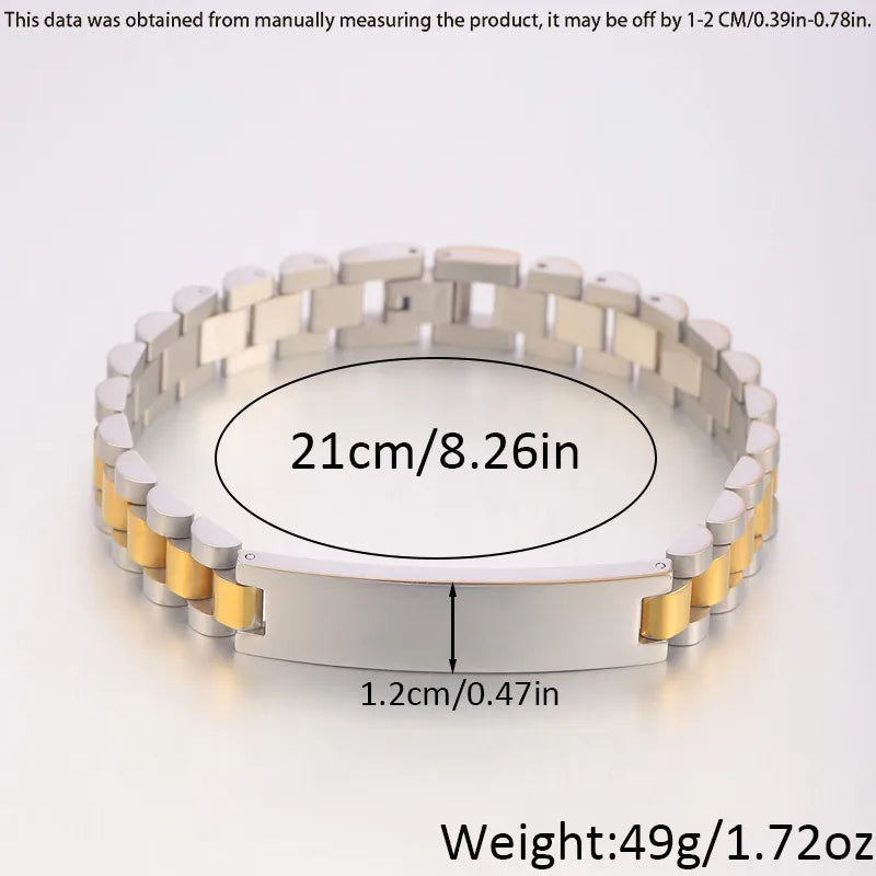 Retro Classic Style Geometric 304 Stainless Steel Plating Unisex Bracelets Men Chain Bracelets