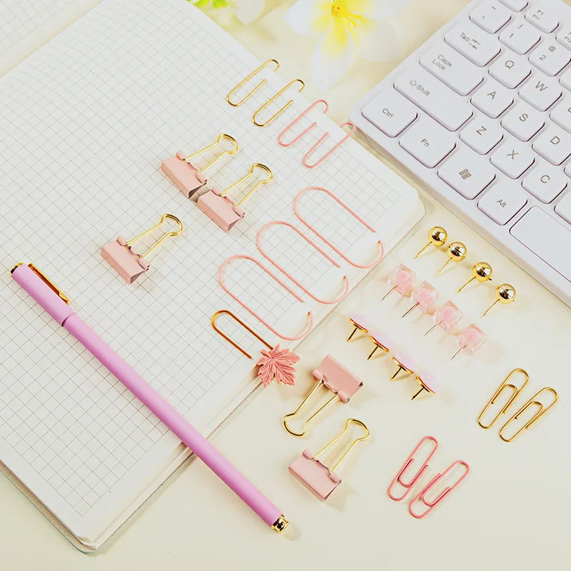 Solid Color Metal Learning Casual Stationary Sets