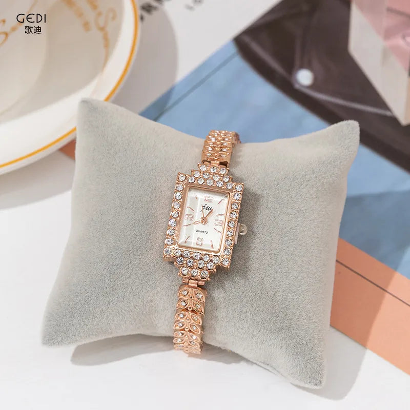 Elegant Grain Jewelry Buckle Quartz Women's Watches
