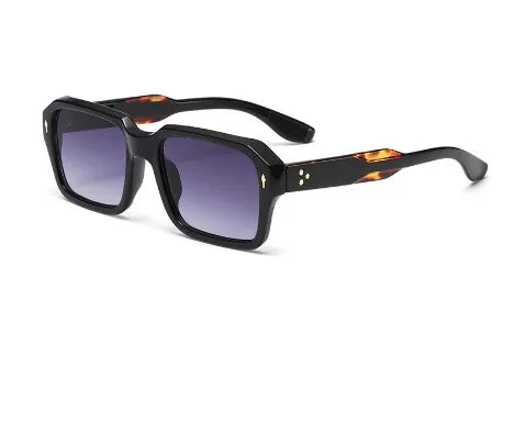 retro cool style gradient color resin square full frame men's sunglasses