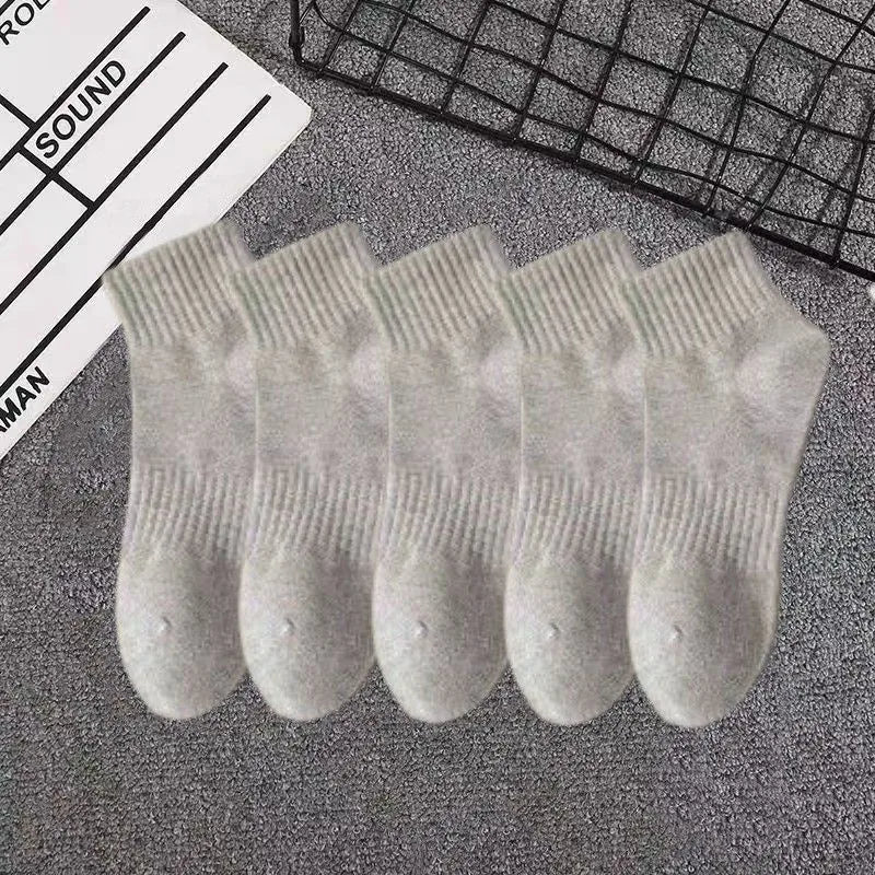 Socks Men's Socks  Trendy Spring and Autumn Mid-length Socks Summer Thin White Sports Socks Japanese Black Seasons Socks