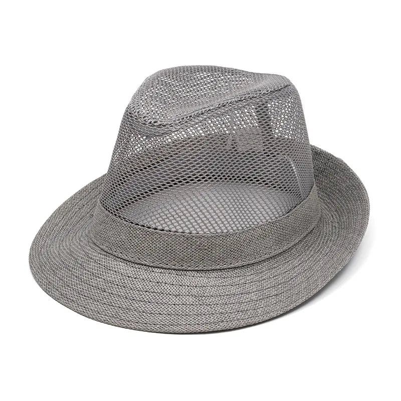 Men's Casual Style Vacation Solid Color Flat Eaves Straw Hat