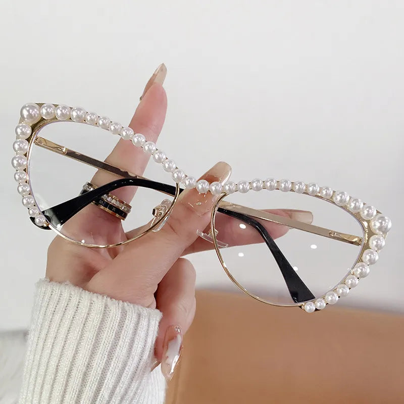 Elegant Basic Solid Color Ac Oval Frame Half Frame Women's Sunglasses