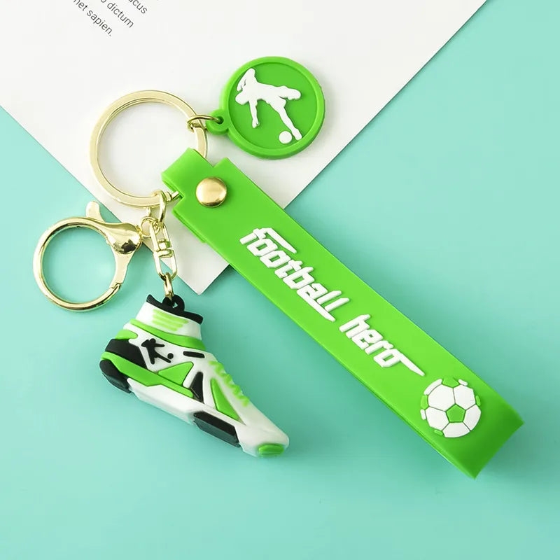 fashion letter football pvc unisex bag pendant keychain 1 piece