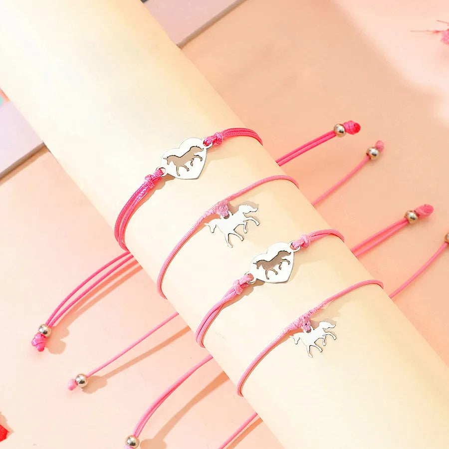 Princess Sweet  304 Stainless Steel CCB Metal Wholesale Drawstring Bracelets