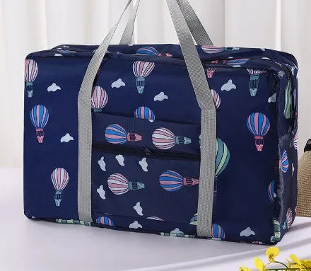 fashion flamingo solid color nylon travel bags
