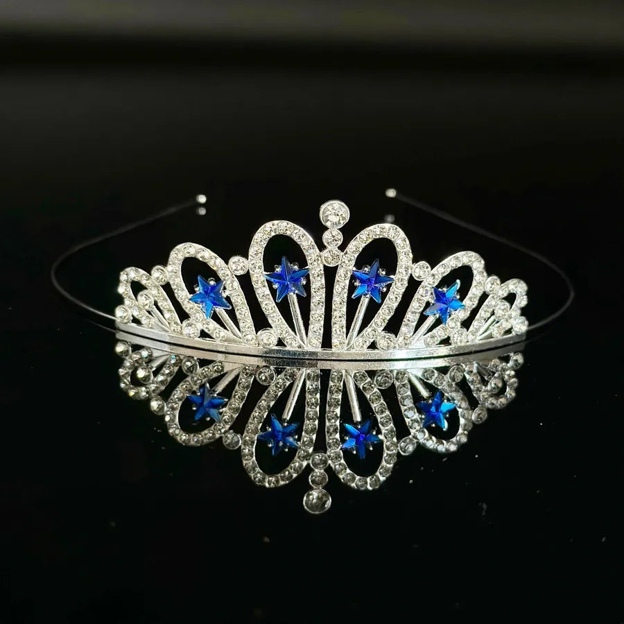 New Princess Rhinestone Children Crown Alloy Hair Band Girls Dance Stereo Baby Birthday Hair Accessories with Diamond Wholesale
