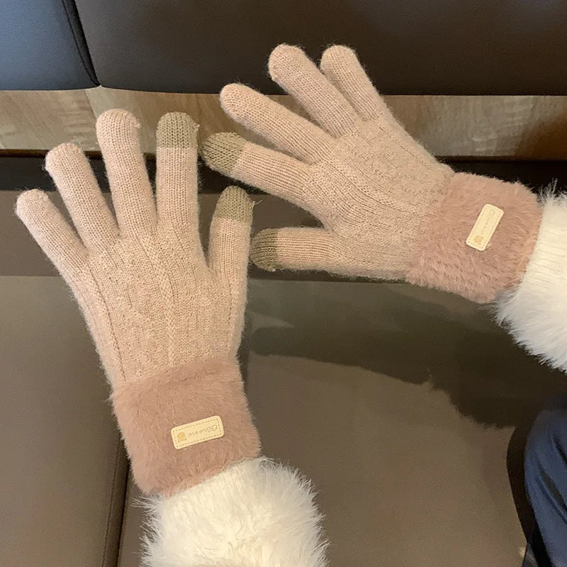 unisex simple style solid color gloves 1 set